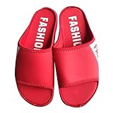 Equipment Schuhe Damen flache Sandalen, lässig, bequem, Outdoor-Zehe, Buchstaben, Farbblock, Plateau-Hausschuhe Anime Schuhe Damen (RD1, 38)