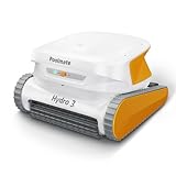 Poolmate Hydro 3 kabelloser Roboter-Poolreiniger, 150 W Pool-Skimmer mit 200 Minuten Laufzeit, bis 861-1070 m², 2 bürstenloser Motor, 4,1 l Filterkorb, Wandklettern, Wasserlinienreinigung (2024)
