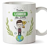 Mugffins Lehrer Tasse/Becher/Mug Geschenk Schöne and lustige kaffetasse - Bester Lehrer der Welt - Keramik 350