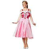 dressforfun Kostüm Prinzessin Aurora | Abendkleid zum Schnüren mit eingenähtem Tüll-Unterrock (XL | no. 301876)