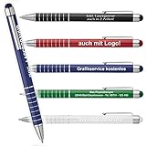 Your Gravur - Kugelschreiber mit Gravur | Touch - personalisierter Werbekugelschreiber - Kugelschreiber in verschiedenen Farben mit Wunschgravur - 1-2 Tage Lieferzeit - Anzahl: 50