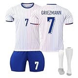 Frankreich 24 Neue Fußball Trikot, Hause/Auswärts Fußball Trikot Shorts und Socken Anzug für Kinder/Erwachsener, Frankreich Fussball Trikot Jungen H