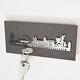 13gramm Mainz Skyline Schlüsselbrett - Stilvolles Stadt-Motiv, praktische Schlüsselablage & Geschenk für Mainz Fans - Wohn-Accessoire & Souvenir | 170 Z