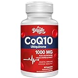CoQ10 mit L-Glutathion 1000mg Kapseln - 100% fermentiertes Coenzym Q10, Coenzym Q10 Hochdosiert, Antioxidant Coenzym Q10, Sojafrei, Glutenfrei, Nicht-GMO, Veg