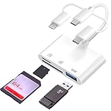 Adapter Micro SD Auf USB: 3 in 1 SD Kartenleser - kartenlesegerät, sd Karten Adapter, speicherkartenleser Kompatibel mit USB Disk, Kamera, iPhone15, iPad, MacBook, Samsung