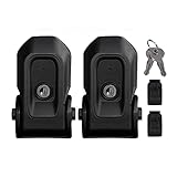 LAPOOH 1 Paar abschließbare Motorhaubenschnäpper mit Schlüssel-Set, ABS + Metall, langlebig und rostfrei, für Wrangler Jl 2018–2020 MGO3