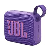 JBL Go 4 in Lila – Tragbare Bluetooth-Lautsprecher-Box Pro Sound, tiefem Bass und Playtime-Boost-Funktion – Wasserfest und staubfest – 7 h L