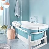 Schwänlein Faltbare Badewanne für Erwachsene, ideal für kleine Bäder,praktisch und tragbar 117 x 62 x 55 cm, B