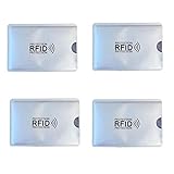KRS 4xRFI Schutzhülle Schutz RFID NFC für Kreditkarten EC Karten RFID Blocker (4 Stück)