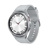 Samsung Galaxy Watch6 Classic Smartwatch, Gesundheitsfunktionen, Fitness Tracker, Schnell ladender Akku, Bluetooth, 47 mm, Silber, Inkl. 36 Monate Herstellergarantie [Exklusiv bei Amazon]