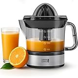 LEBENLANG Zitruspresse elektrisch - 2 Kegel & BPA-Frei I Hohe Saftausbeute I 700ml Orangenpresse elektrische Saftpresse Edelstahl für Zuhause I Entsafter Zitronenpresse Orangensaftpresse Fruchtp