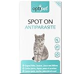 OptiPet Spot On für Katzen 6x1ml Pipetten Alle Gewichtsklassen Hochwirksame Floh Tropfen bis zu 24 Wochen gegen Milben, Flöhe, Zecken, L
