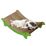 Xijobido Kratzbrett für Katzen, Kratzbrett Mit Liegebereich Für Katzen, Interaktives Spielzeug als Möbelschutz für Sofa Tür Teppich mit Beschäftigungsfunktion gegen Langeweile bei Kätzchen und k