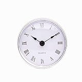 MoreChioce 3-1/8 Zoll (80 mm) Uhrwerk, Quarz-Uhr Römische Ziffer Quarzuhr Einfügen Einbau-Uhr DIY Quartz Uhrwerk Zubehör mit Silber T