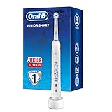 Oral-B Junior Smart Elektrische Zahnbürste/Electric Toothbrush für Kinder ab 6 Jahren, 3 Putzmodi & Bluetooth-App für Zahnpflege, Designed by Braun, weiß