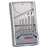 Bosch Accessories Professional 5tlg. CYL-9 Ceramic Fliesenbohrer-Set (für Stein, Fliesen, Ø 4–10 mm, Zylindrischer Schaft, Zubehör für Bohrmaschinen)