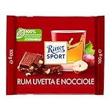 Ritter Sport Rum Trauben Nuss (12 x 100 g), Vollmilchschokolade mit echtem Jamaika-Rum, fruchtigen Trauben und Nussstückchen, Schokolade mit R