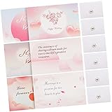 HOMSFOU 12 Sätze Hochzeitskarten Einladungskarten mit Umschlägen für Hochzeitsfeiern Brautparty und Jubiläen Romantische Designs mit Platz für Persönliche Grüße und Liebevolle B