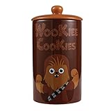 STAR WARS Chewbacca Wookiee Cookies Hundeleckerli-Glas,25.4x12.7 cm Keramik Chewbacca Hundeleckerli-Glas mit Deckel, spülmaschinenfest, braun Hundeleckerli-Glas, FF16765