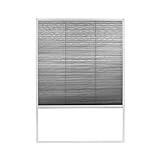 APANA - Fliegengitter Plissee für Dachfenster 140 cm x 170 cm - ausziehbarer Insektenschutz Fenster zum Zuschneiden gegen Fliegen, Insekten und Mücken - Mückenschutz Dachschrägenfenster (Weiß)