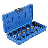 Reparatur-Werkzeug-Serie für Zündkerzen, 16 Stück, Spark Plug Tool, M14 x 1,25 mm, professionell, Einsatz für Gewinde, Auto, mit b