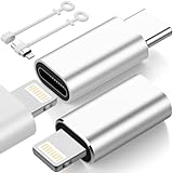 YLLZI Adapter für Lightning auf USB C & Adapter USB C auf Lightning, unterstützt 27 W PD Schnellladung, Datenübertragung für iPhone 15/14/13/12 i-Pad Pro, Samsung usw., nicht für Audio & OTG,