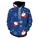 Sweatshirt Herren Urban Regulär Lose Universität Jugend Longsleeve Mit Kapuze Männer Jacke Frühling Dünnschliff Weihnachtsserie 3D Druck Herren Hoodie SDLR-02 XXS