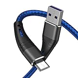 Micro-USB-Kabel, 91 cm, Android-Smartphone-Ladegerät, 2er-Pack, geflochtenes Nylon, schnelles und langlebiges Ladekabel für Samsung Galaxy S7, S6 Edge, J7, S5, Note 5, 4, LG, HTC, MP3, Tablet (blau)