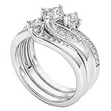 Damen-Ring Jahrestag Knoten Zirkonia Partnerringe Fingerring Midi Ring Vertrauensring Silber für Frauen M