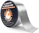 GRIP&BENDER Aluminium Klebeband zum Abdichten - Wasserdichtes Alu-Klebeband für Aussen mit 55mm Breite - Selbstklebendes Alu-Tape für Dampfsperre Alu-Band (55mm x 30m)