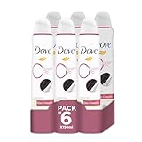Dove Sensitive 0% Unsichtbares Deodorant, Spray 48h, ohne Aluminium und Alkohol, für Damen und empfindliche Haut, mit antibakteriellem Zinkschutz, 6 x 150