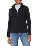Amazon Essentials Damen Weiche Polarfleece-Jacke mit durchgehendem Reißverschluss in klassischer Passform (erhältlich in Übergrößen), Schwarz, 3XL Große Größ