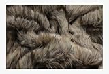 Stoff am Stück Stoff Modacryl Polyester Langflor Fell Wolf 9 cm Fellimitat Fellstoff Webpelz weich langflorig