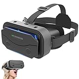 VR-Headset mit Fernbedienung, leichte und verstellbare HD-3D-Virtual-Reality-Brille, 360-Stereo-VR-Headset, 3D-Brille, Headset-Helme, VR-Headset mit Fernbedienung für 3D-Spiele und V