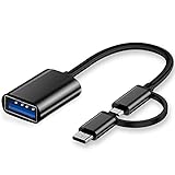 iJiZuo 2-in-1 OTG Adapter USB C/Micro auf USB, USB C auf USB Buchse, Adapterkabel kompatibel mit iMac Android Google Samsung Galaxy