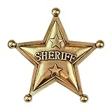 Widmann 03248 - Sheriff-Stern, Accessoire, Cowboy, Cowgirl, wilder Westen, Motto-Party,
