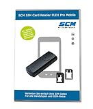 SCM SIM Card Reader Flex Pro Mobil - SIM Card Stick schwarz uTrust Token Flex Leser Plus Software für Handynutzer um Daten auf der GSM SIM Karte am PC zu bearbeiten (schwarz)