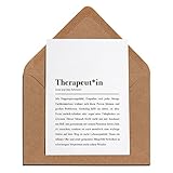 Therapeut oder Therapeutin Karte mit Umschlag – Therapeut*in D