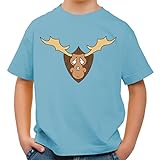 Raxxpurl Elch Fun Kinder T-Shirt, Größe:122/128;Farbe:hellb