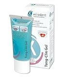 miradent Tong-Clin Zungenreinigungsgel Gel 50 ml | Gel zur sanften Beseitigung von Zungenbelägen und Mundgeruch | alkoholfrei | Pflegt mit Kamille, Salbei und Ringelb