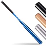 NAJATO Sports Baseballschläger – Baseballschläger aus Holz oder Aluminium – Robuster Baseballschläger mit rutschfestem Griff – 81 cm lang (Blau (Aluminium))