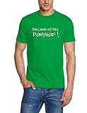 Coole-Fun-T-Shirts DAS Leben IST KEIN Ponyhof t-Shirt Green GR.S