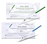 One+Step Kombipaket 40 x Ovulationstest und 10 x Schwangerschaftstest - Fruchtbarkeitstest für Frauen - Ovulationstest für Eisprung