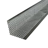 Kiesfangleiste Aluminium, Kiesleiste Materialstärke 1,5mm 200cm, Stärke 1,5 mm Silber, Lochblech Aluminium, Abschlussleiste für Terrasse und Balkon geeig