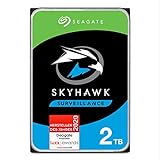 Seagate SkyHawk 2TB interne Festplatte HDD, Videoaufnahme bis zu 64 Kameras, 3.5 Zoll, 64 MB Cache, SATA 6GB/s, silber, FFP, inkl. 3 Jahre Rescue Service, Modellnr.: ST2000VXZ08