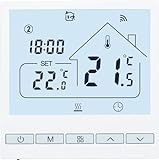 Beok Thermostat Wifi Für Elektrische Fußbodenheizung Raumthermostat Fussbodenheizung Smart Heizungsthermostat Digital Kompatibel Alexa Echo, Google Assistant Tuya Wlan App 16A TOL47WIFI