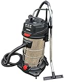 DeTec. Industriesauger 3000W Nass Trocken Sauger 100 Liter Edelstahl Behälter | Industrie Gewerbe Staubsauger mit 3 Saugmotoren je 1000 Watt | Nasssauger für B