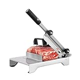 Frozen Meat Slicer Manual Slicing Machine Stainless Steel Cutter Cold Cutting Beef Mutton Roll Food Adjustable Thicknes Freezing Slicing Frozen Meat Slicer For Vegetables Cheese Bacon Hotpot Shabu Bb