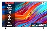 Telefunken Google TV 65 Zoll Fernseher (4K UHD Smart TV, HDR Dolby Vision, Triple-Tuner, Dolby Atmos, HD+ 6 Monate inkl.) XU65GA660S