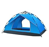 WENKA Outdoor-Camping-Familienzelt, Campingzelt, leichtes Rucksackzelt, tragbares Zelt für 3–4 Personen, automatisches Zelt, wasserdicht, Winddicht, Camping-Bergsteigerzelt, dopp